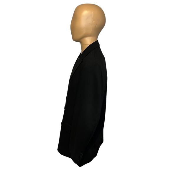 Pronto-Uomo Lessona Natural Stretch Super 100's Suit Pants Mens 34S Black Wool - Picture 3 of 13